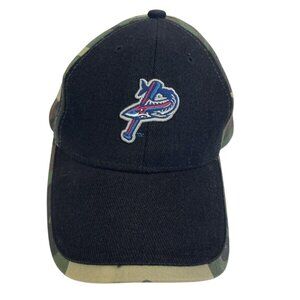 Pensacola Blue Wahoos Snapback Baseball Cap Camo Black Adjustable